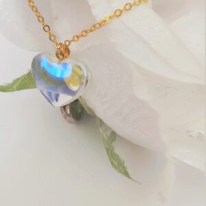 Opalescent Heart Of Glass Pendant