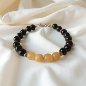 Black Tourmaline & Citine Bracelet