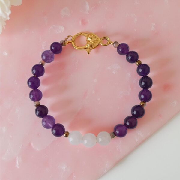 Amethyst & Rose Quartz Bracelet