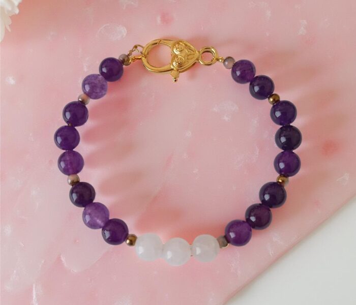 Amethyst & Rose Quartz Bracelet
